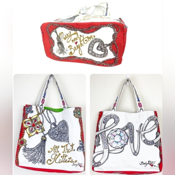 Brighton All That Glitters Canvas Tote In Multicolor - Picture 16 of 16